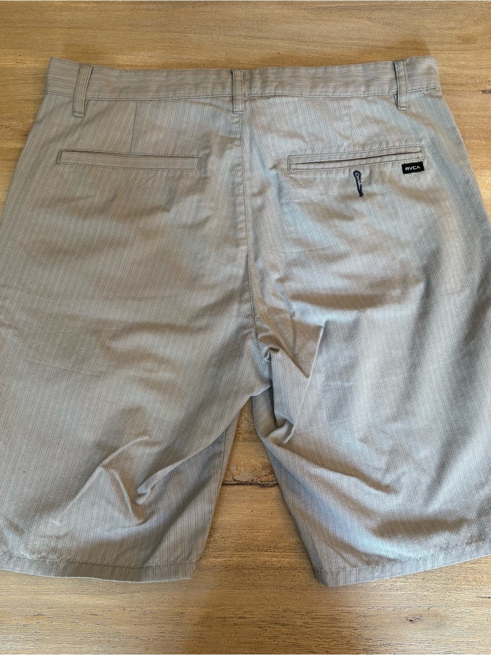 RVCA Nature X Industry Gray Pinstripe Chino Shorts Sz 32 - Picture 3 of 9